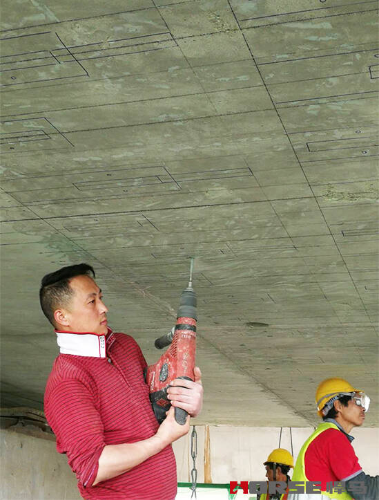 Drill hole for chemical rebar Drill hole for chemical rebar