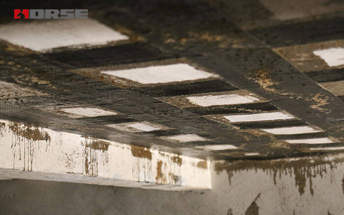 Carbon fiber fabric retrofit concrete Carbon fiber fabric retrofit concrete