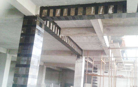 carbon fiber strengthening beam and column