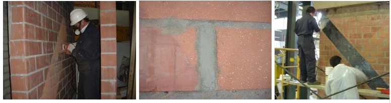 Seismic reinforcement of masonry with carbon fiber Seismic reinforcement of masonry with carbon fiber