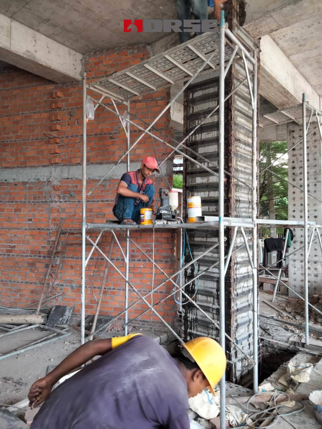 steel jacketing of columns steel jacketing of columns