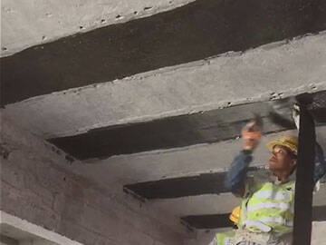 strengthening of concrete by unidirectional carbon fiber